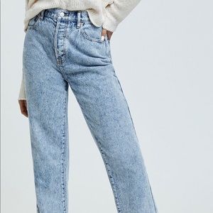PacSun Static Blue High Waisted Straight Leg Jeans